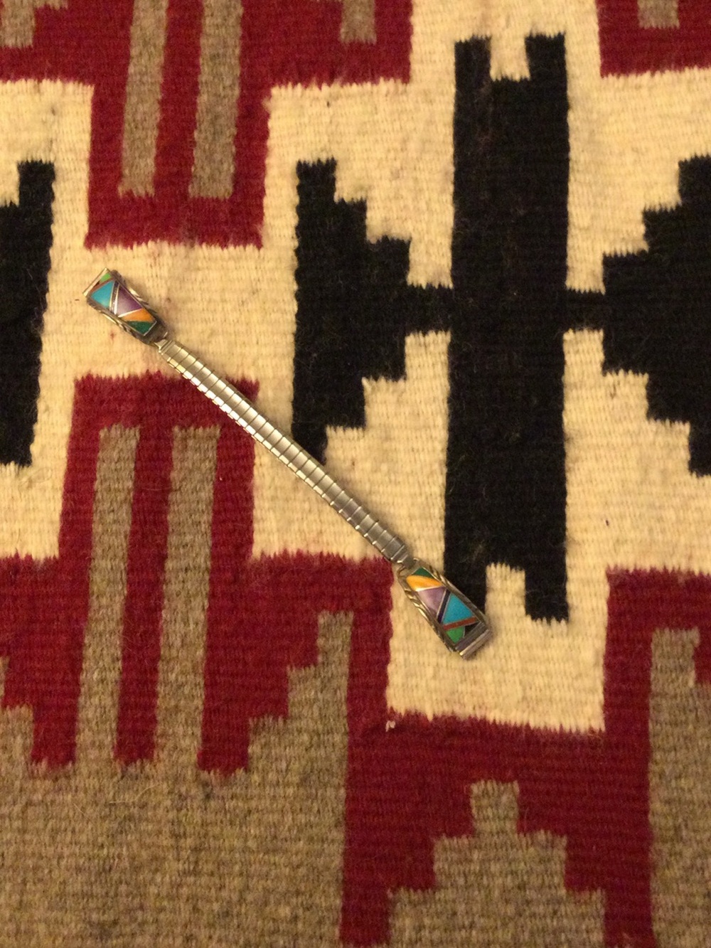 Multicolor Turquoise Inlay Stretch Watch - Picture 2 of 9